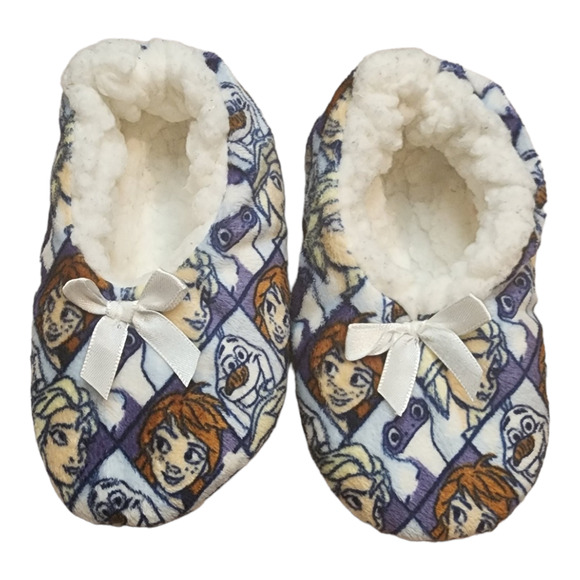 NWOT Frozen 2 Ana & Elsa Toddler Girl Slippers 2T/3T - Picture 2 of 3